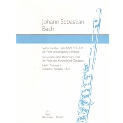 6 Sonatas after BWV 525-530, Vol. 1 - Flute and Piano