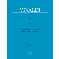 Gloria, RV 589 (Arrangement for Choir SSAA) - Vocal Score