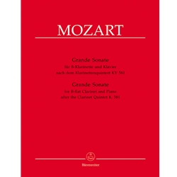 Grande Sonate after the Clarinet Quintet, K. 581 - Clarinet in B-flat and Piano