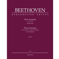 Three Sonatas in C minor, F major and D major Op.10 - Piano