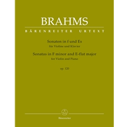 Sonatas in F Minor and E-flat Major, Op. 120 - Violin and Piano