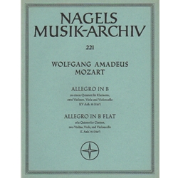 Allegro, KV Anh. 91 (516 c) - Clarinet and String Quartet