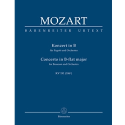 Concerto in B-flat Major for Bassoon and Orchestra  KV 191 (186e) - Study Score