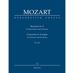 Concerto in A Major, K. 622 for Clarinet and Orchestra - Study Score