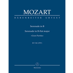 Serenade No. 10 in B-flat Major, K. 361 "Gran Partita" - Study Score