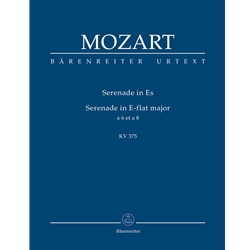 Serenade in E-flat, K. 375 - Study Score