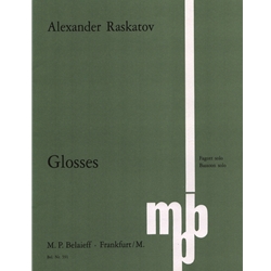 Glosses - Bassoon Unaccompanied