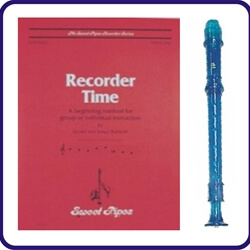 Blue Candy Apple Recorder & Recorder Time Book