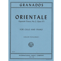 Orientale (Spanish Dance No. 2, Op. 37) - Cello and Piano