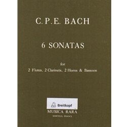 6 Sonatas - 2 Flutes, 2 Clarinets, 2 Horns, and Bassoon