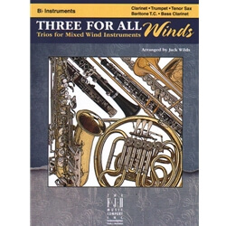 3 for All Winds - Clarinet/Trumpet/Tenor Sax/Baritone T.C./ Bass Clarinet