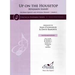 Up On the Housetop - Brass Quintet and Opt. Drumset