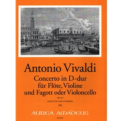 Concerto in D Major, RV 92 - Flute, Violin, and Bassoon (or Cello)