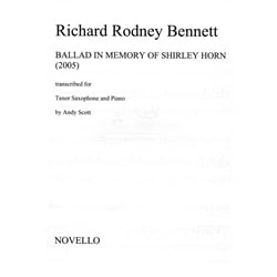 Ballad in Memory of Shirley Horn - Tenor Sax and Piano