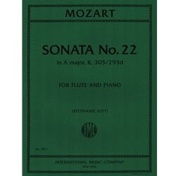 Sonata No. 22 in A Major, K. 305/293d - Flute and Piano