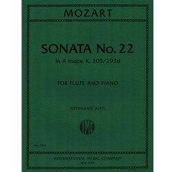 Sonata No. 22 in A Major, K. 305/293d - Flute and Piano