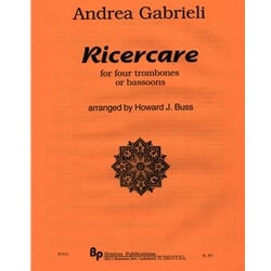 Ricercare - Trombone (or Bassoon) Quartet