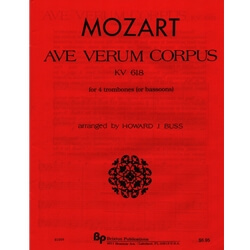 Ave Verum Corpus - Trombone (or Bassoon) Quartet