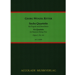 6 Quartets, Volume 2, Op. 1, No. 4-6 - Bassoon, Violin, Viola, and Cello