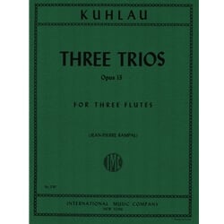 3 Trios, Op. 13 - Flute Trio