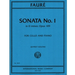 Sonata No. 1 in D Minor, Op. 109 - Cello and Piano