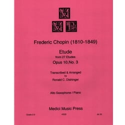 Etude, Op. 10, No. 3 - Alto Sax and Piano