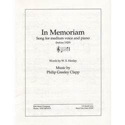 In Memoriam - Medium Voice and Piano