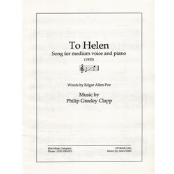 To Helen - Medium Voice and Piano