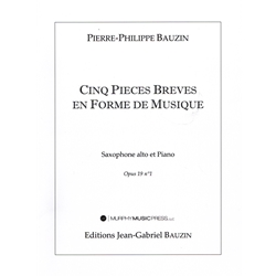 5 (Cinq) Pieces, Op. 19, No. 1 - Alto Sax and Piano