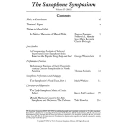 Saxophone Symposium Volume 27 (2002) - Journal