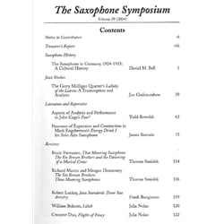 Saxophone Symposium Volume 29 (2004) - Journal
