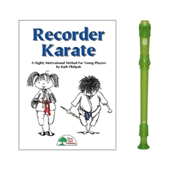 Yamaha 3-pc Green Recorder & Recorder Karate Book