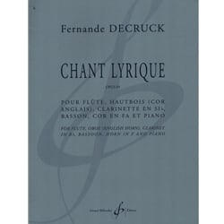 Chant Lyrique Op. 69 - Woodwind Quintet and Piano