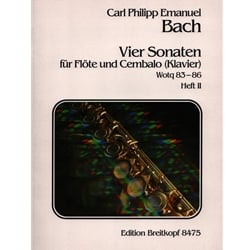 4 Sonatas, Wq. 83-86, Book 2 - Flute and Piano