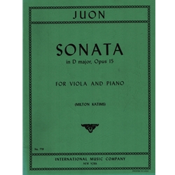 Sonata in D major, Op. 15 - Viola and Piano