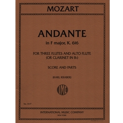 Andante in F Major, K. 616 - Three Flutes and Alto Flute (or B-flat Clarinet)