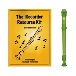 Yamaha 3-pc Green Recorder & Recorder Resource Kit Book