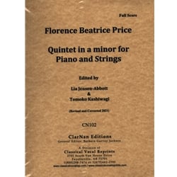 Quintet in A Minor for Strings & Piano - Score and Parts