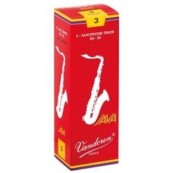 Vandoren JAVA Red Tenor Saxophone Reeds - 5 Count Box