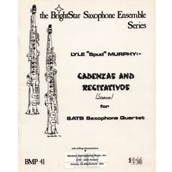 Cadenzas And Recitativos (Sirocco) - Sax Quartet SATB