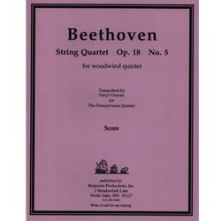String Quartet in A major, Op. 18 No. 5 - Woodwind Quintet Score