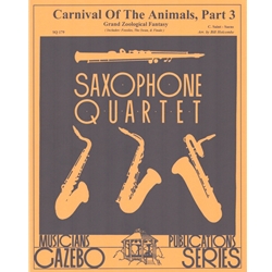 Carnival of the Animals, Part 3 - Sax Quartet (SATB/AATB)