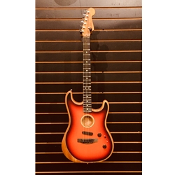 Fender American Acoustasonic® Strat®, Ebony Fingerboard, 3-Color Sunburst, w/ Deluxe 1225 Gig Bag