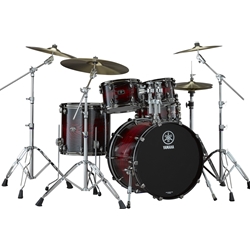 Yamaha Live Custom Hybrid Oak 4-Piece shell set: LHB-2016, LHT-1007, LHT-1208, LHF-1413, TH-945B, Uzu Magma Sunburst
