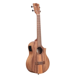 Kala KA-TK-T-CE Teak Tri-Top Tenor Ukulele with Cutaway and EQ