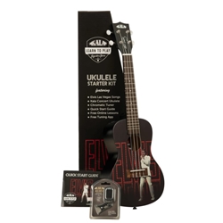 Kala Elvis Viva Las Vegas Learn To Play Concert Ukulele Pack