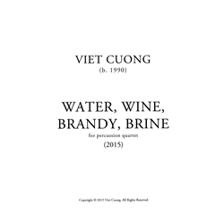 Water, Wine, Brandy, Brine - Percussion Quartet