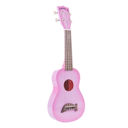 Makala MK-SD/PINKBURST Dolphin Soprano Ukulele - Pink Burst