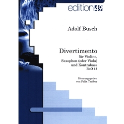 Divertimento, BoO 13 - Violin, Alto Sax (or Viola) and String Bass