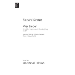 4 Lieder, Op. 27 - Medium Voice and Piano